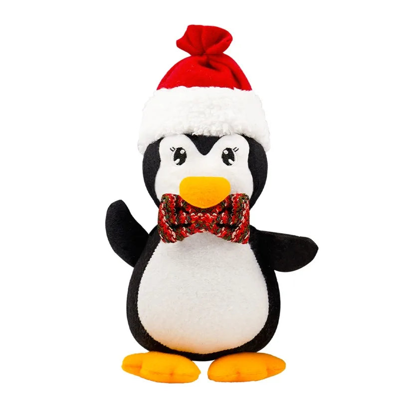 What's in the box: three plush penguins and a 59 inch faux snow blanket, with sizes